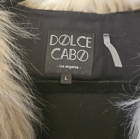 ✨️Vest w/ snaps by Dolce Cabo faux fur bo ho, sz LG, soft, excellent condition!! - Picture 2 of 8